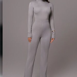 BEIGE NOEL SWEATER KNIT JUMPSUIT